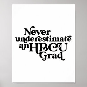 Póster Nunca Subestimes A Un Graduado De Hbcu, Negro Hist
