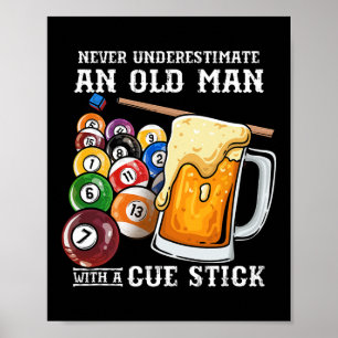 Póster Nunca Subestimes A Un Viejo Con Un Palo De Cuchill