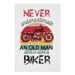 Póster Nunca subestimes al viejo ciclista