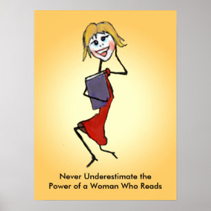 Póster Nunca subestimes el poder de una mujer que lee