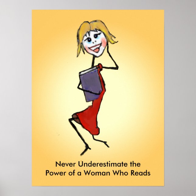 Póster Nunca subestimes el poder de una mujer que lee (Frente)