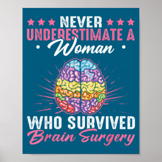 Póster Nunca Subestimes Sobrevivió a la Cirugía Cerebral