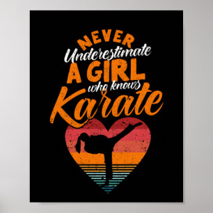 Póster Nunca subestimes un karate chica