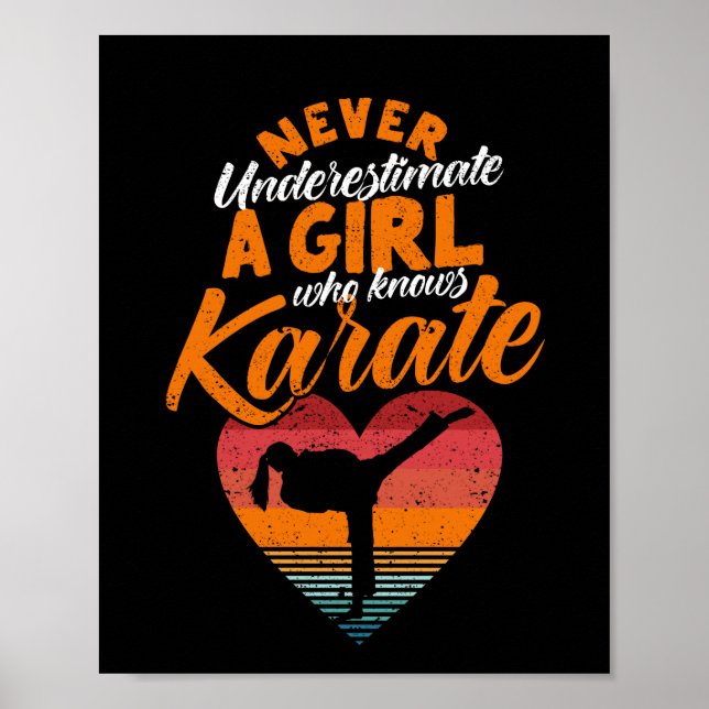 Póster Nunca subestimes un karate chica (Frente)
