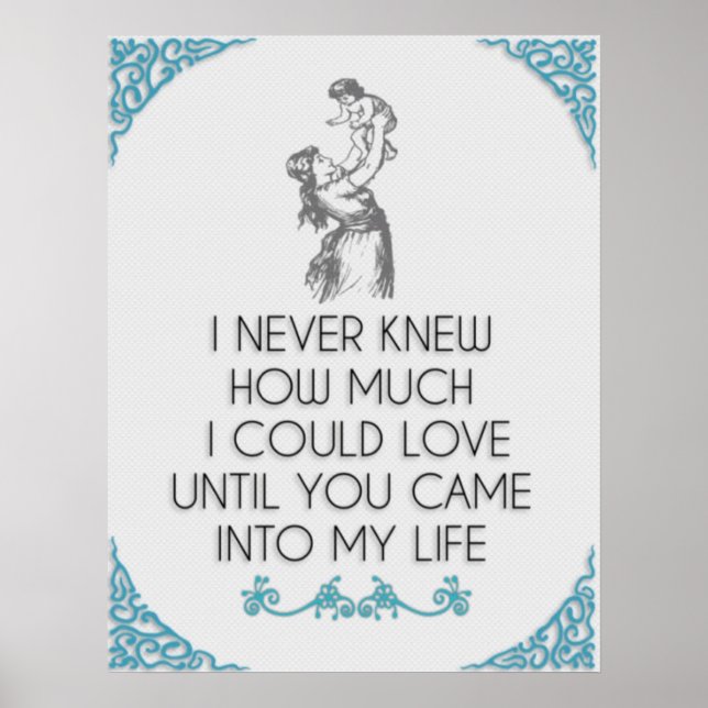 Póster Nunca supe cuánto podría ❤️ madre e hijo (Frente)