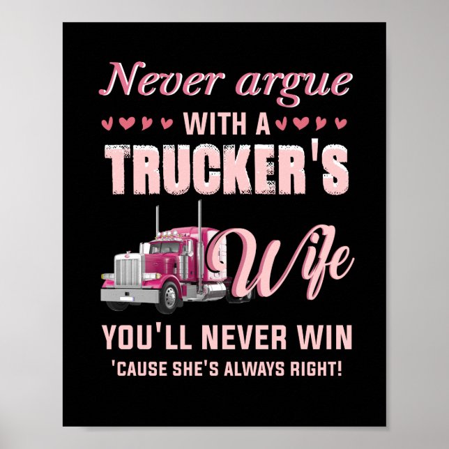 Póster Nunca te atrevas con la esposa de un camionero...  (Frente)