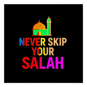 Póster Nunca te Saltes tu Salah – Arte Islámico Minimalis