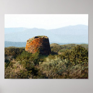 Póster Nuraghe, Cerdeña