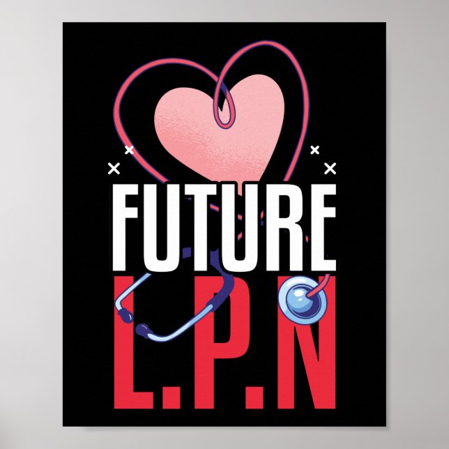 Póster Nurs Future Lpn Enfermería School Nurs Day (Frente)