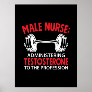 Póster Nurse Gift Administración de enfermeras masculin
