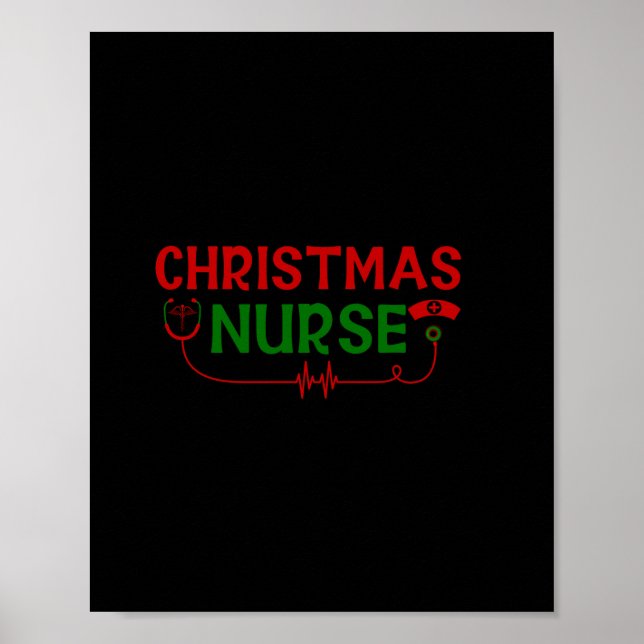 Póster Nurse Gift | Christmas Nurse (Frente)