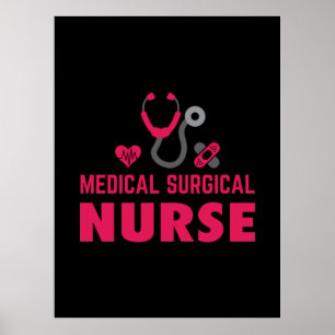 Póster Nurse Gift   Enfermero quirúrgico médico