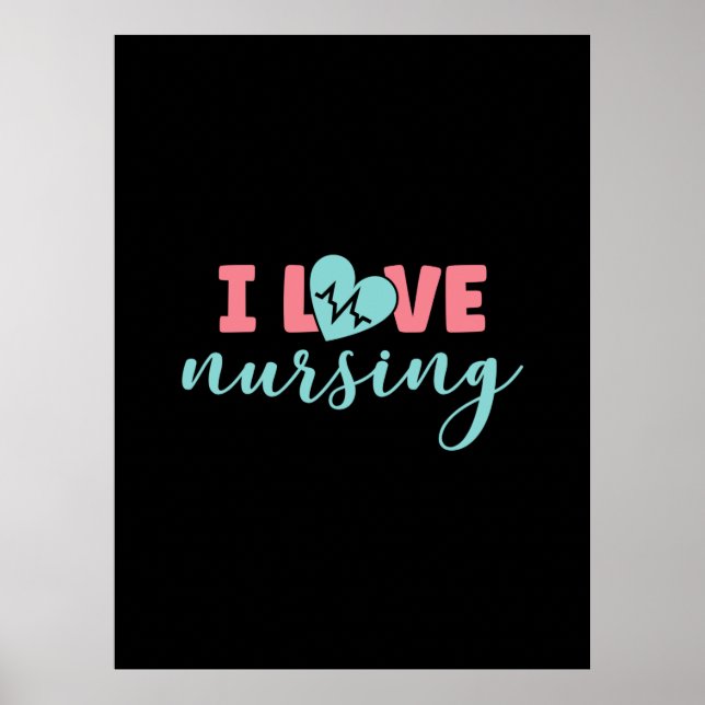 Póster Nurse Gift | Me encanta la Enfermería (Frente)