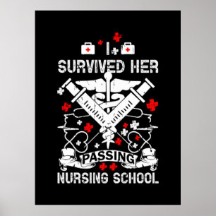 Póster Nurse Gift   Sobrevivió a su Enfermería de muerte
