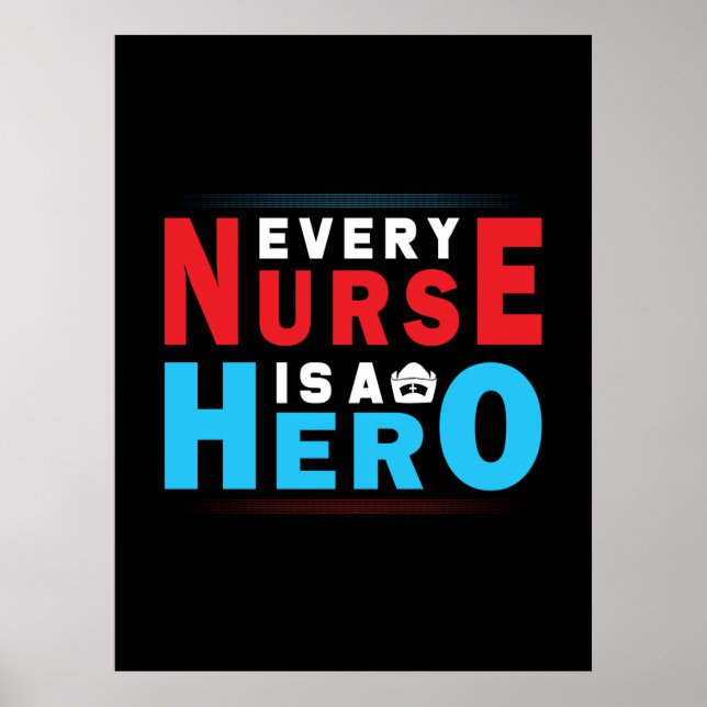 Póster Nurse Gift | Todas Las Enfermeras Son Héroes (Frente)