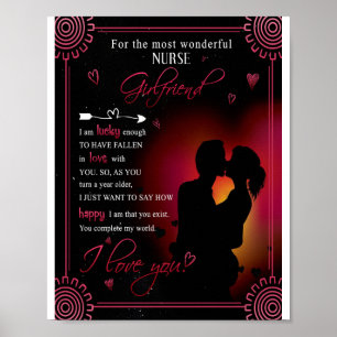 Póster Nurse Girlfriend Gift De Boyfriend Valentine