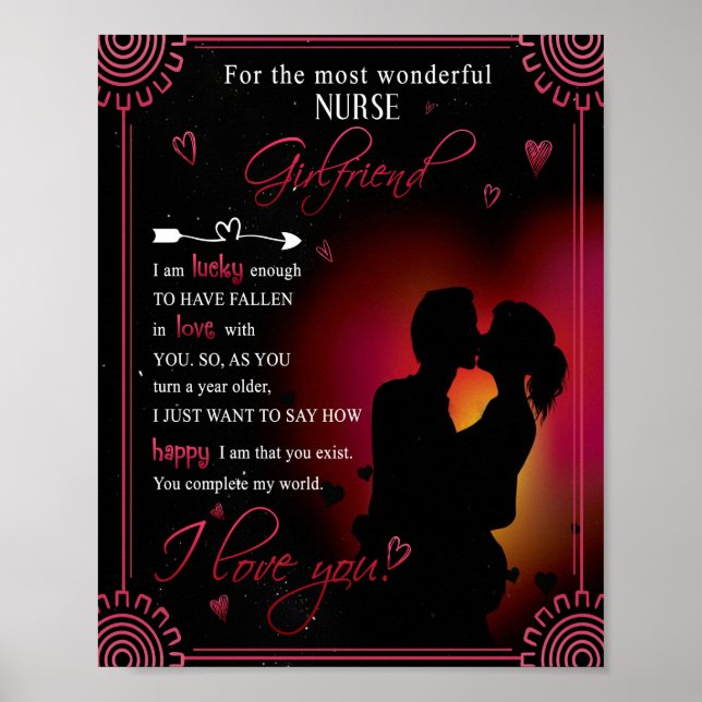 Póster Nurse Girlfriend Gift | De Boyfriend Valentine (Frente)