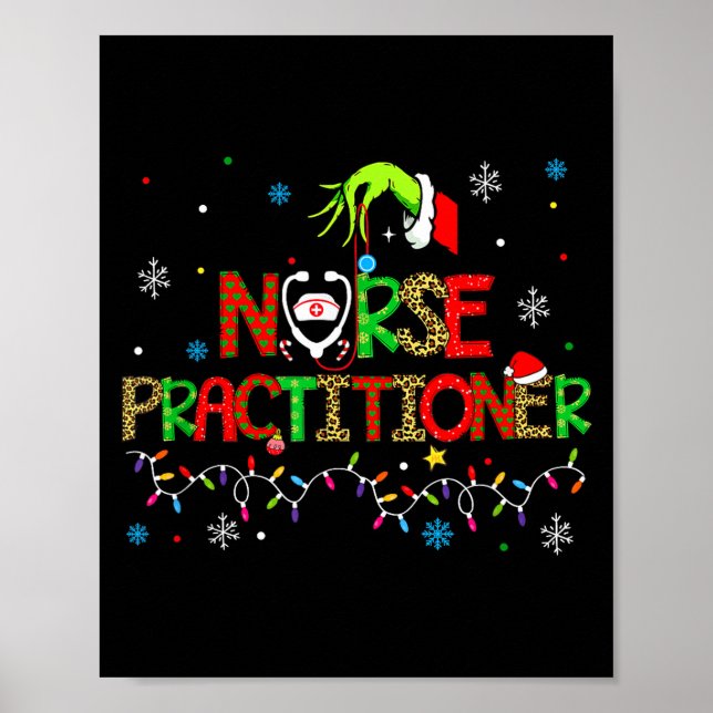 Póster Nurse Practitioner Christmas Shirt For Women  (Frente)