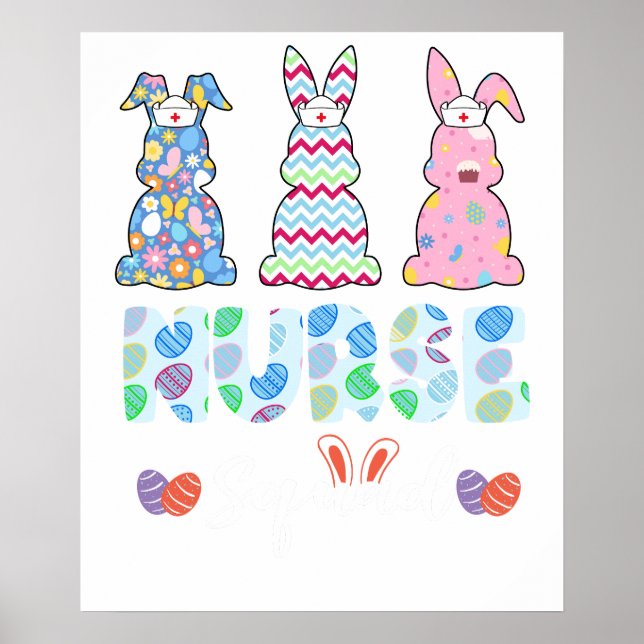 Póster nurse squad, retro, vintage (Frente)