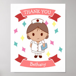 Póster Nurse Thank you Personalized