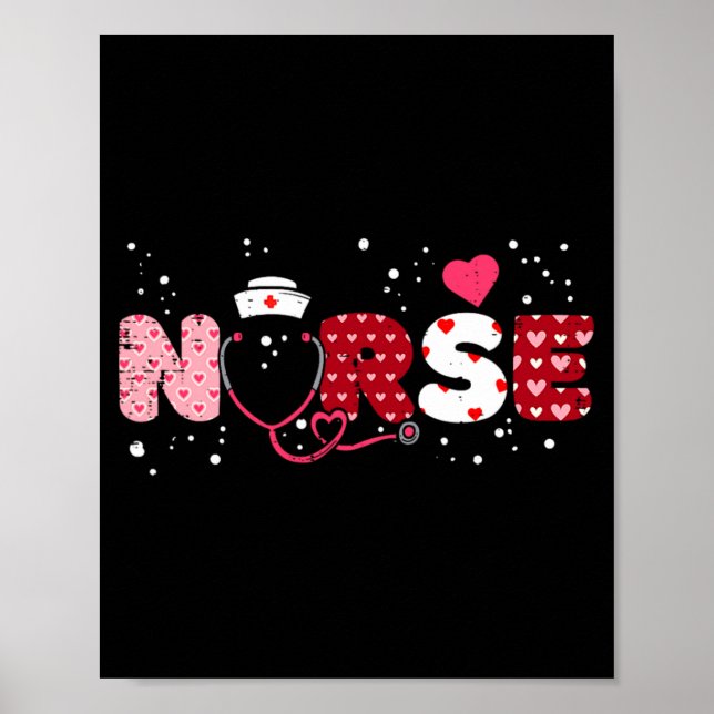 Póster Nurse Valentines Day Valentine Er Icu Nicu Rn Nurs (Frente)