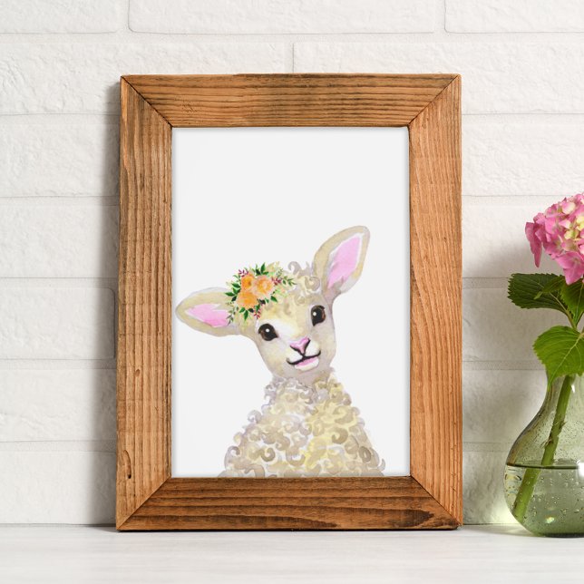 Póster Nursera acuarela Woodland Farm Baby Floral (Subido por el creador)