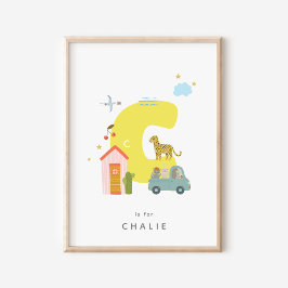 Póster Nursera Cuta Letra alfabeta C Poster