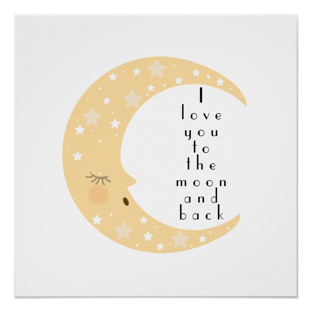 Póster Nursera de la Luna Sleepy (Anverso)