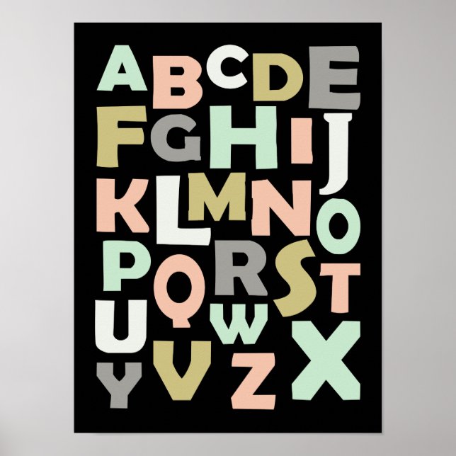 Póster Nursera Educativa para Niños ABC (Frente)