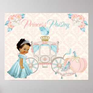 Póster Nursera personalizada de princesa portadora de cue