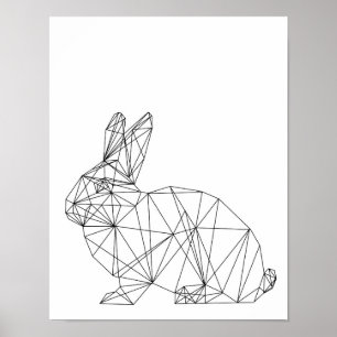 Póster Nursery Animal Rabbit Bunny Minimal Wall Art