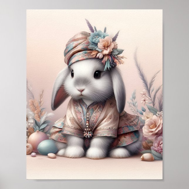 Póster Nursery Art Nusantara / Heredar animales para bebé (Frente)