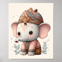 Póster Nursery Art Nusantara / Heredar animales para bebé