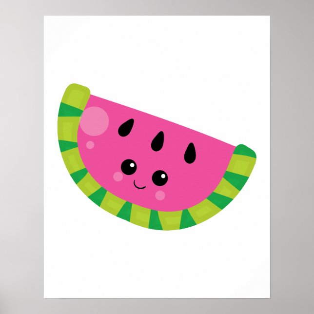 Póster Nursery Kawaii Fruto de verano de la sandía modern (Frente)