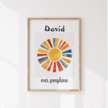 Nursery\Kids Boho Sun Personalizado Sunshine perso