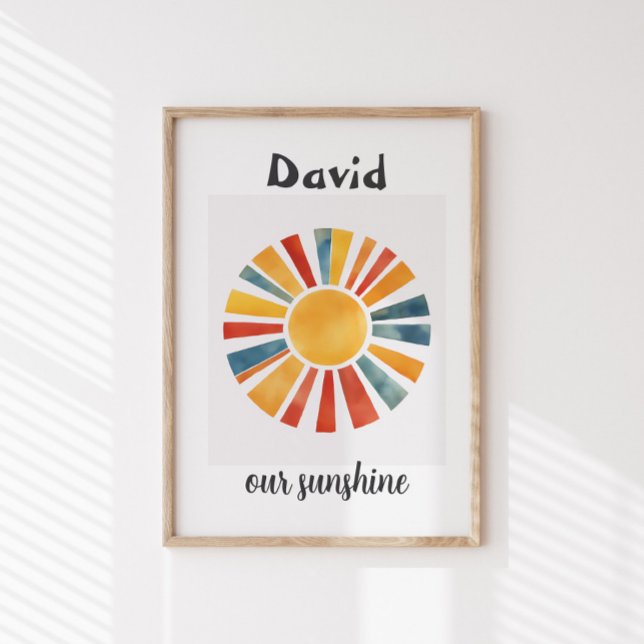 Póster Nursery\Kids Boho Sun Personalizado Sunshine perso (Subido por el creador)