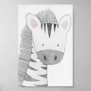 Póster Nursery Poster - Zebra