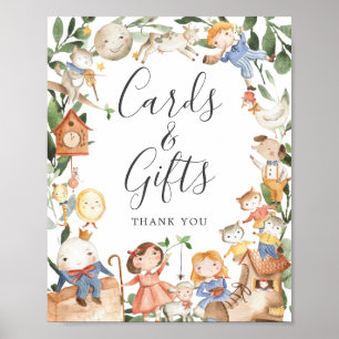 Póster Nursery Rhymes Baby Shower Tarjetas y regalos Rótu