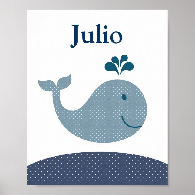 Póster Nursery whale art for kids (Frente)