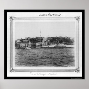 Póster Nusretiye Mosque Tophane Istanbul 1885