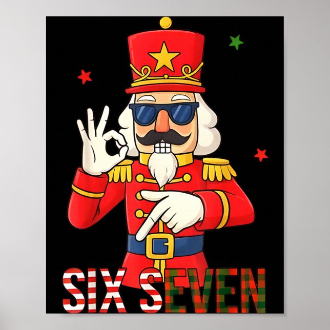 Póster Nutcracker 67 Six Seven Christmas Meme Humor Men W (Frente)