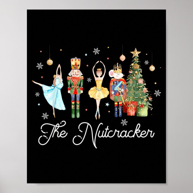 Póster Nutcracker Christmas Xmas Family Matching Pajamas  (Frente)
