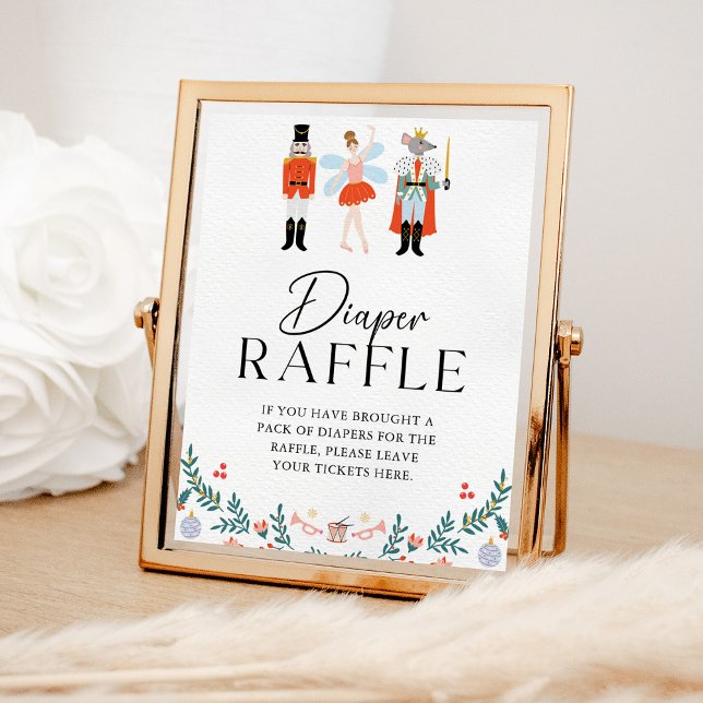Póster Nutcracker Diaper Raffle Navidad Baby Shower (Subido por el creador)