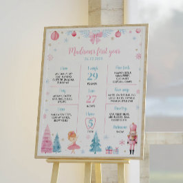 Póster Nutcracker Fairy First Birday Milestone Poster