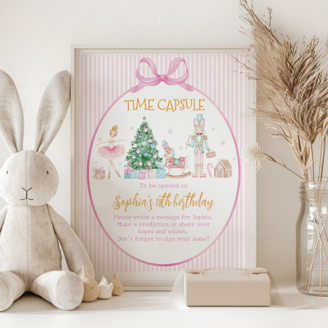 Póster Nutcracker Girl Birthday Time Capsule Sign (Subido por el creador)