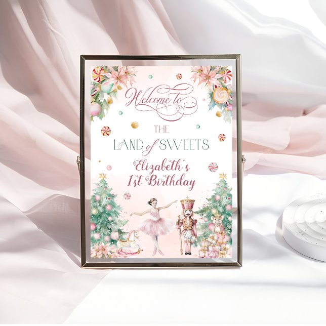 Póster Nutcracker Land Of Sweet Birthday Party Welcome (Subido por el creador)