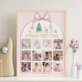 Póster Nutcracker Navidad Primer Año Foto Hito