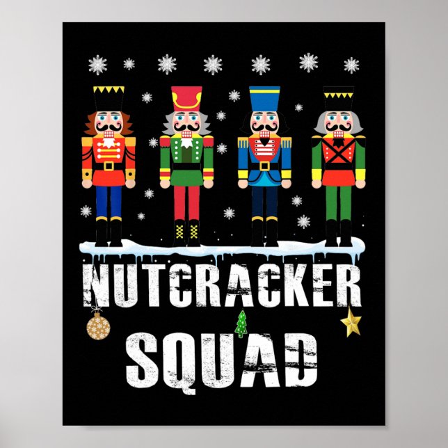 Póster Nutcracker Squad Byllet Dance Matching Family Chri (Frente)