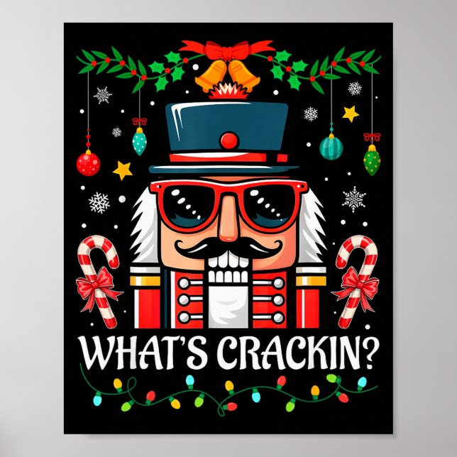 Póster Nutcracker What's Crackin Funny Christmas Men Wome (Frente)