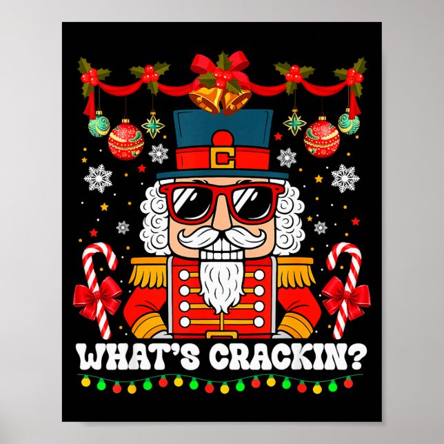 Póster Nutcracker What's Crackin Funny Christmas Men Wome (Frente)